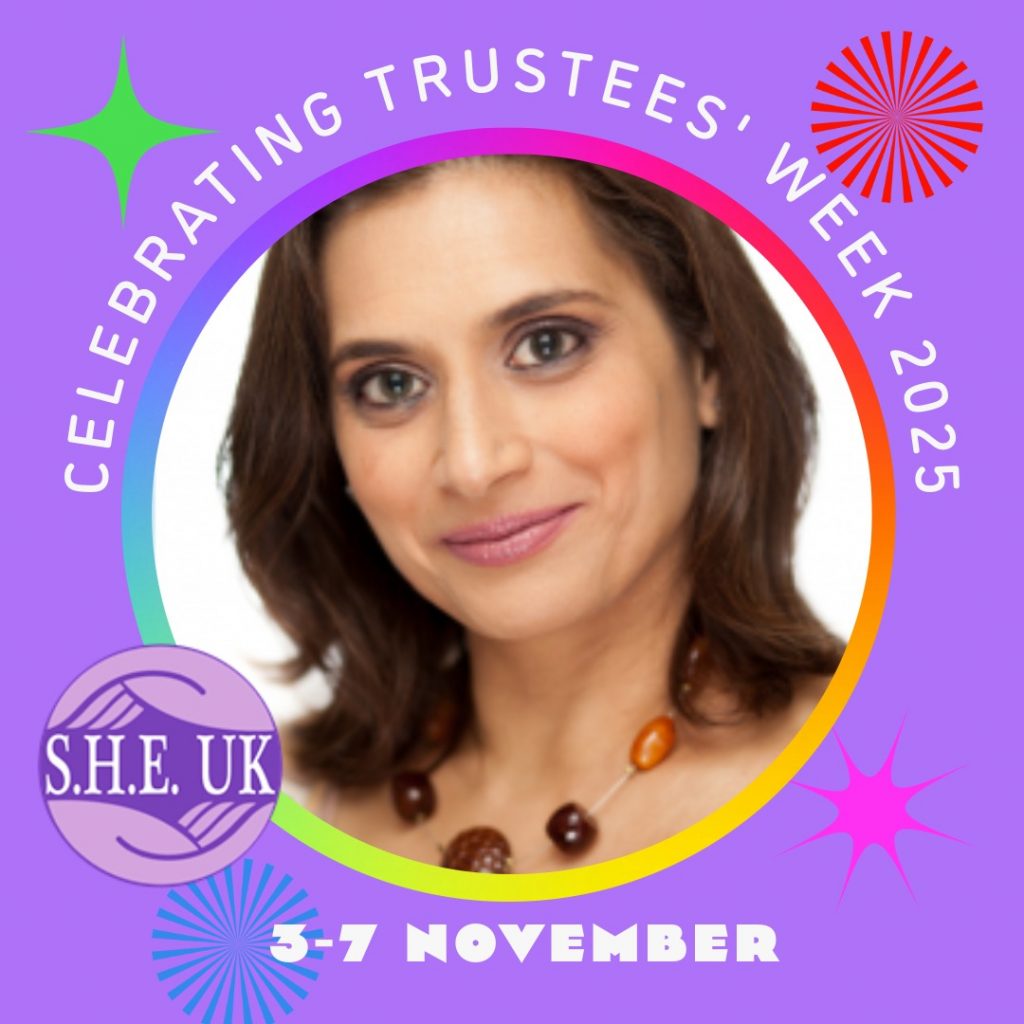 Reena Pastakia, Chair of the charity SHE UK, based in Mansfield in Nottinghamshire